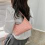 2024 New Small Square Diamond Lattice Bag Pu Solid Zipper Fashion Single Shoulder Messenger Bag With Purse Ladies Handbag