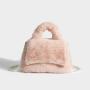 2024 autumn winter new pearl shoulder strap fur bag soft crossbodr bag ladies purse fashion sling bag