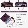 LOVEVOOK Multi Layer 7 Pockets Laptop tote Bags Business Crossbody Shoulder Messenger Bags Women Office PU Leather Laptop Bag