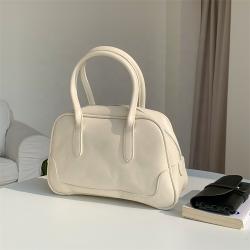 New Korean Fashion Trend Solid Color Small Bag High PU Leather Ladies Handbag Large Capacity Boston Womens Square Tote Hand Bag
