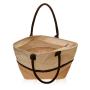 Manufacturer Supplier 2024 New Two-Tone Colors Laminated Burlap Jute Bag With Rope Handle
