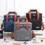ZR148 Double-layer Lunch Bag High-capacity Refrigerated Outdoor Camping with Lunch Picnic Cross-body Insulation Bag