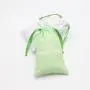 Promotion White Green Cotton Canvas Gift Packaging Skincare Makeup Bag Cotton Dust Pouch With Logo Printed