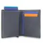 RFID Blocking Pop Up Card Holder Aluminum Card Case Slim Leather Wallet