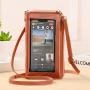 Phone bag Fashionable Female Diagonal Anti-Theft Mobile Phone Bag Transparent Mini Wallet with Touch Screen Anti-Fall Function