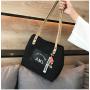 Factory supplier cheap portable student shoulder bag girl canvas large capacity tote bag