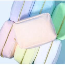 2021 New hot selling teddy cloth cosmetic bag Factory can custom tie dye small pouch wholesale make up bag