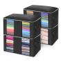 SN001 Foldable Clothes Organizer Nonwovens Storage Containers for Organizing Bedroom Closet Clothing Comforter Organization