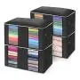 SN001 Foldable Clothes Organizer Nonwovens Storage Containers for Organizing Bedroom Closet Clothing Comforter Organization