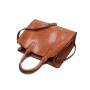 Custom Oiled Waxed Vegan Leather Tote Bags Handbags For Women Ladies Purses