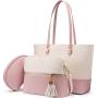 Custom Fashion 3pcs/set Designer Wholesale PU Leather Ladies Shoulder bag Luxury Purse and Handbags Set Stylish Women Tote Bag