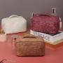 Factory in stock wholesale custom Retro cavity cosmetic bag PU leather large capacity multi -function makeup bag washing bag