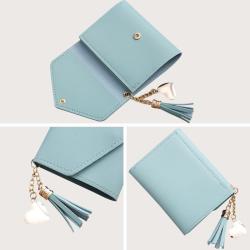 OEW172 New Fashion Women Wallets 2023 Heart Tassel Coin Purse Card Holder Ladies Small Wallet Three Fold Ladies Coin Purse