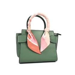 Ladies silk scarf decoration shoulder bag small square tote bag zipper portable handbag wing bag