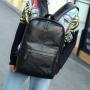 ZF011 Customized Casual Sports Travel Waterproof Bag New Polyester Outdoor Backpack PU Leather Fashion Shoulders School Bag