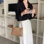 New design Fashion plain PU leather shoulder bag for women Simple cheap handbags ladies South Korean style small hand bags
