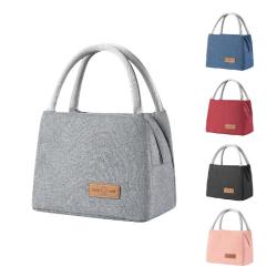 Thermal Insulated Lunch Box Tote Cooler Bag Bento Pouch Lunch Container School Food Storage Bags Oxford Cloth Aluminum Foil ODM