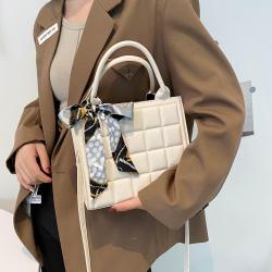 ZR263 Retro Texture Women's Bag Autumn New Fashion Crossbody Simple Fashionable Silk Scarf Handheld Shoulder Bag