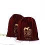 Custom Logo Printed Large Grat Velvet Drawstring Wedding Party Gift Jewelry Bag Soft Luxury Velvet Handbag Cloth Dust Pouch