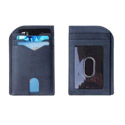 Top grain cow leather RFID FEATURE front pocket card holder FOR MEN