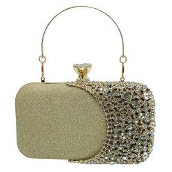 HR612 Women's Dinner Bag Luxury Diamond Fashion Wedding Square Chain Shoulder Party Rhinestone Handbag Shiny Evening Clutch Bag