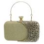 HR612 Women's Dinner Bag Luxury Diamond Fashion Wedding Square Chain Shoulder Party Rhinestone Handbag Shiny Evening Clutch Bag