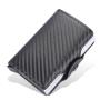 OEP006 New fashion RFID Automatic Bullet Card holders Double Layer Carbon Fiber Anti-theft Card Holder Magnetic Buckle Card box