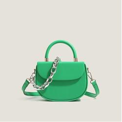 High Quality Famous Designer Brand Women's Sling Bags PU Crossbody Handbags Chain Decoration Autumn Season Polyester Candy