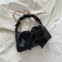 Cute Bow Para Mujeres Bolso Bolsas Chains Soft Pu Leather Crossbody Bags For Women Pleated Fashion Taschen CY137