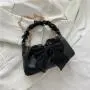 Cute Bow Para Mujeres Bolso Bolsas Chains Soft Pu Leather Crossbody Bags For Women Pleated Fashion Taschen CY137