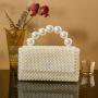 New Women's Pearl Beaded Clutch Evening Handbags for Formal Bridal Wedding Clutch Purse Prom Cocktail Party