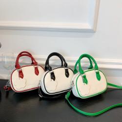 Color matching fashion bag women's 2023 new trend summer hand-held one-shoulder oval bag Western style simple messenger women's
