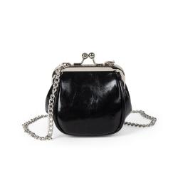 Wholesale Mini Metal Clip Handbag Luxury High Quality Chain Shoulder Bag PU Leather Cute Lipstick Bag