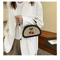 Straw Designer Handbag Wholesale Fashion Shoulder Bag Women Cherry Pattern Women Fashion Handbags CY74214