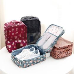 ZWY294 Wholesale Foldable Family Travel Portable Shoe Bag Patterned Multi-style Nylon Waterproof Storage Bag Daily Organizer