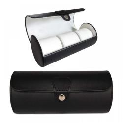 Genuine Leather Watch Storage Case Travel 3 Watch Case Leather Watch Roll For Men