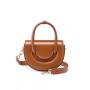 Women's solid leather 2024 new portable crossbody bag carteras para mujer 	 sac a main