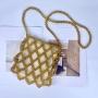 Custom Wholesale New Summer Handbag Casual Beaded Handbag Hollow Imitation Pearl High Quality Hand Woven Bag