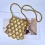 Custom Wholesale New Summer Handbag Casual Beaded Handbag Hollow Imitation Pearl High Quality Hand Woven Bag