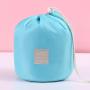 Travel cosmetic bag waterproof cylinder wash bag portable organizer cosmetic lazy drawstring makeup bag for women