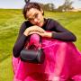 Hot selling 2022 Genuine Saffiano Leather Ladies Bags Pillow Shape Mini Acrylic Shoulder Strap Duffel Bag Handbag