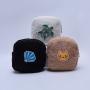 Customize Private Label Fashion Zipper Travel Makeup Pouch Soft Teddy Fabric Sherpa Girls Mini Jelly Plush Cosmetic Bag