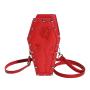 2023 Factory Vegan PU Leather Luxury Designer Gothic Coffin Shape Bag Custom Spooky Crossbody Bags for Women