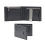 Customized leather good leather money clip bifold wallets minimalist card holder DDP shipping