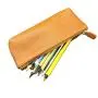 High quality leather pen holder with logo leather pen case for gift