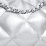2024 Quilted Tote Bag for Women Metallic Patent PU Leather Chain Underarm Purse Luxury Designer Trending Ladies Shoulder Bags