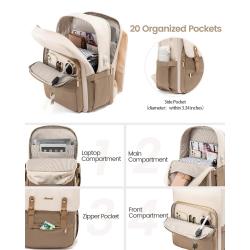 LOVEVOOK New Style Designer Vintage Travel Fashion TSA-friendly Backpack Teacher Nurse Bag Work College Laptop Backpack Women