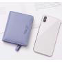 ZWY017 Simple Women Short Wallet PU Leather Solid Color Card Holder Bag Two-fold Waterproof Multi-card Coin Wallet Purse