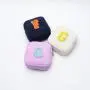 Wholesale Solid Color Stock No MOQ Fashion Cute Pink Custom Logo Letter Patches Nylon Small Pouch Cosmetic Pouch