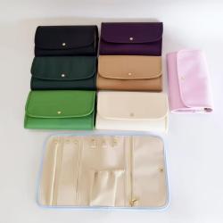 Women Ladies Nylon Jewelry Roll Earring Necklace Earbuds Jewel Packaging Bag Girls Clutch Jewelry Bag Travel Jewel Bag